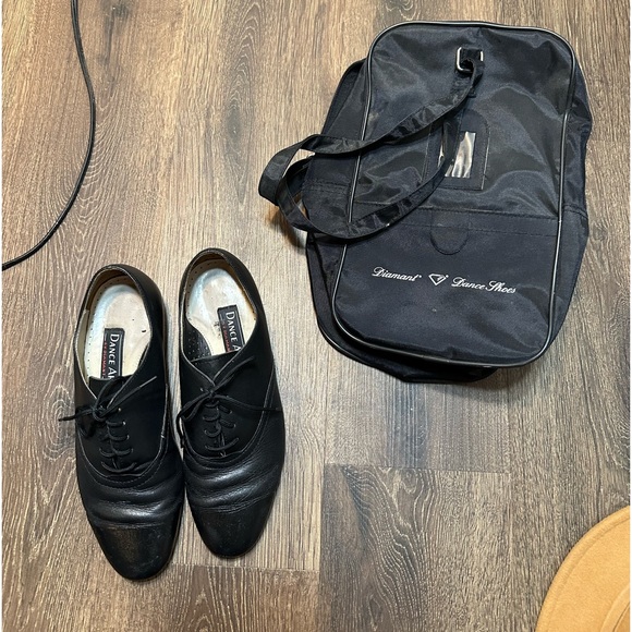 Vintage Men ballroom fine dance shoes leather shoe lace size 7 with shoe bag - Picture 12 of 12